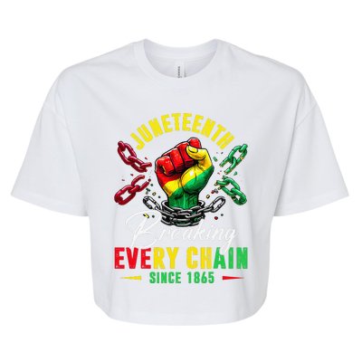 Juneteenth Breaking Every Chain Since 1865 Bella+Canvas Jersey Crop Tee