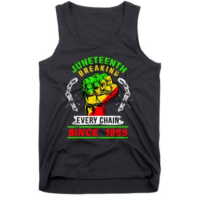 Juneteenth Breaking Every Chain Since 1865 African American Tank Top