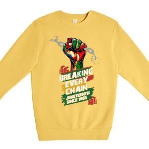 Junenth Breaking Every Chain Since 1865 Cute Gift Premium Crewneck Sweatshirt