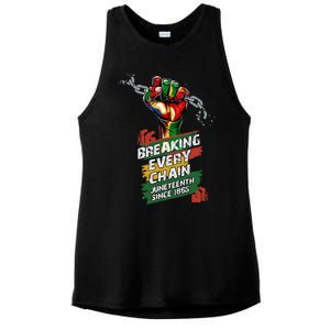 Junenth Breaking Every Chain Since 1865 Cute Gift Ladies PosiCharge Tri-Blend Wicking Tank