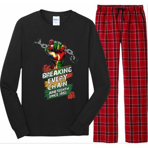 Junenth Breaking Every Chain Since 1865 Cute Gift Long Sleeve Pajama Set