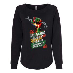 Junenth Breaking Every Chain Since 1865 Cute Gift Womens California Wash Sweatshirt