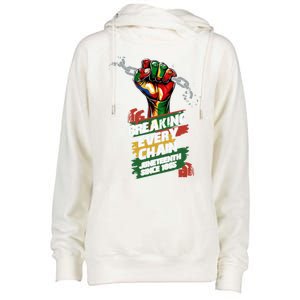 Junenth Breaking Every Chain Since 1865 Cute Gift Womens Funnel Neck Pullover Hood