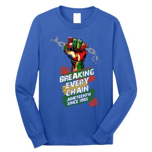 Junenth Breaking Every Chain Since 1865 Cute Gift Long Sleeve Shirt