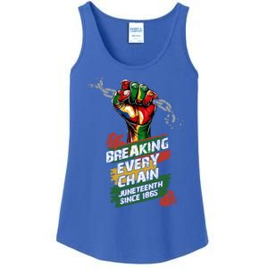 Junenth Breaking Every Chain Since 1865 Cute Gift Ladies Essential Tank