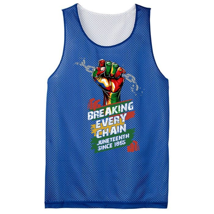 Junenth Breaking Every Chain Since 1865 Cute Gift Mesh Reversible Basketball Jersey Tank