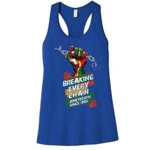 Junenth Breaking Every Chain Since 1865 Cute Gift Women's Racerback Tank