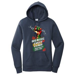 Junenth Breaking Every Chain Since 1865 Cute Gift Women's Pullover Hoodie