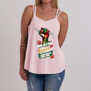 Junenth Breaking Every Chain Since 1865 Cute Gift Women's Strappy Tank