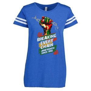 Junenth Breaking Every Chain Since 1865 Cute Gift Enza Ladies Jersey Football T-Shirt