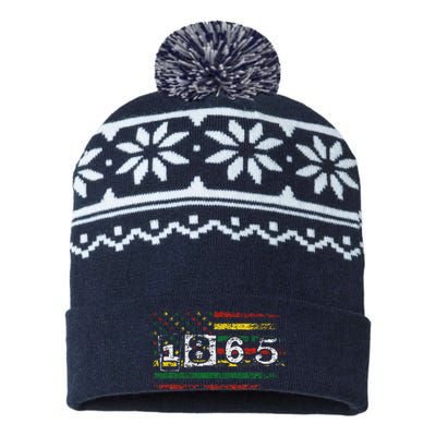 Juneteenth Black Emancipation Day 1865 USA-Made Snowflake Beanie