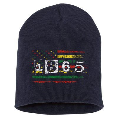 Juneteenth Black Emancipation Day 1865 Short Acrylic Beanie