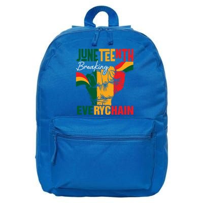 Junenth Breaking Every Chain Since 1865 Meaningful Gift 16 in Basic Backpack