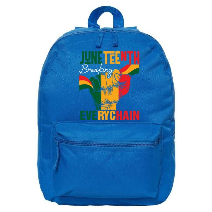 Junenth Breaking Every Chain Since 1865 Meaningful Gift 16 in Basic Backpack