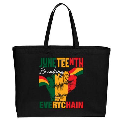 Junenth Breaking Every Chain Since 1865 Meaningful Gift Cotton Canvas Jumbo Tote