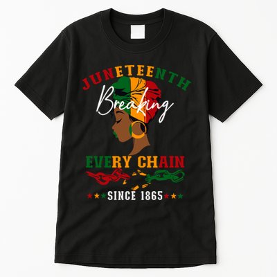 Juneteenth Breaking Every Chain Since 1865 Tall T-Shirt