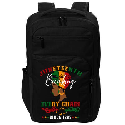 Juneteenth Breaking Every Chain Since 1865 Impact Tech Backpack