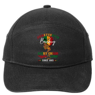 Juneteenth Breaking Every Chain Since 1865 7-Panel Snapback Hat