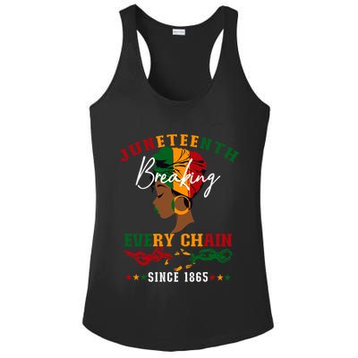 Juneteenth Breaking Every Chain Since 1865 Ladies PosiCharge Competitor Racerback Tank