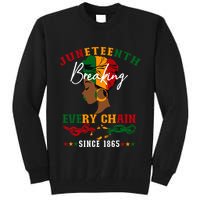 Juneteenth Breaking Every Chain Since 1865 Tall Sweatshirt