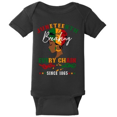 Juneteenth Breaking Every Chain Since 1865 Baby Bodysuit