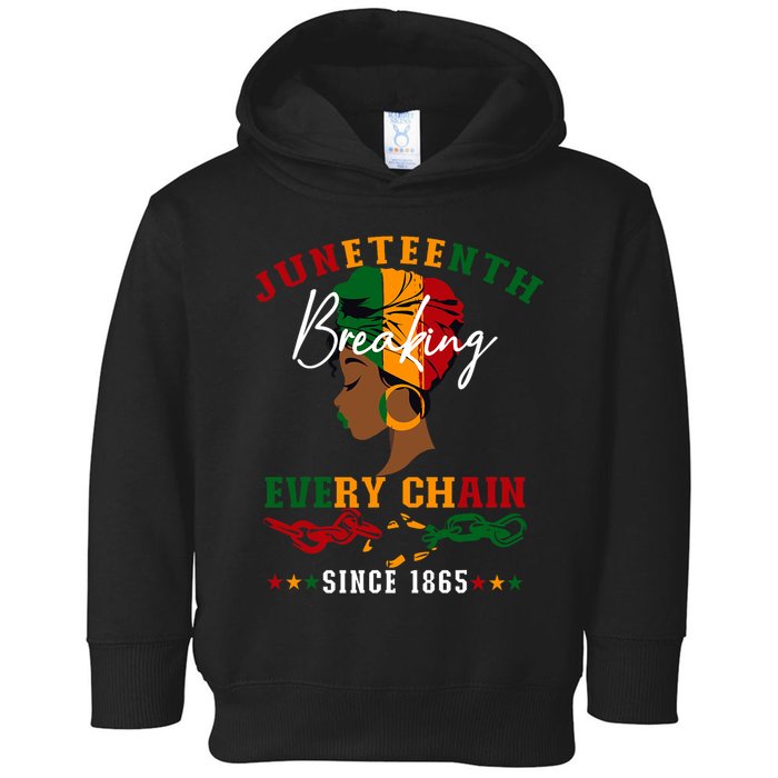 Juneteenth Breaking Every Chain Since 1865 Toddler Hoodie