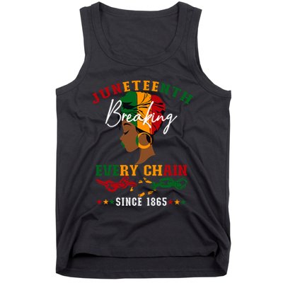 Juneteenth Breaking Every Chain Since 1865 Tank Top
