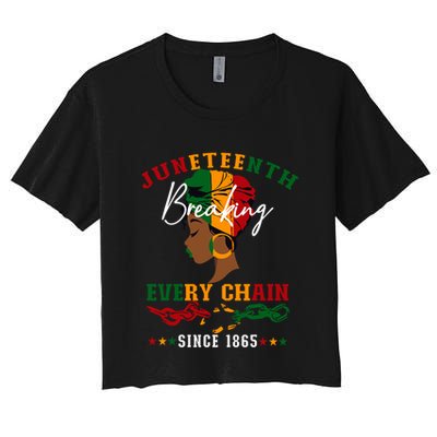 Juneteenth Breaking Every Chain Since 1865 Crop Top