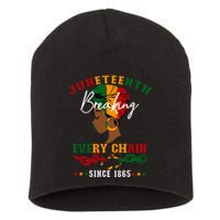 Juneteenth Breaking Every Chain Since 1865 Short Acrylic Beanie