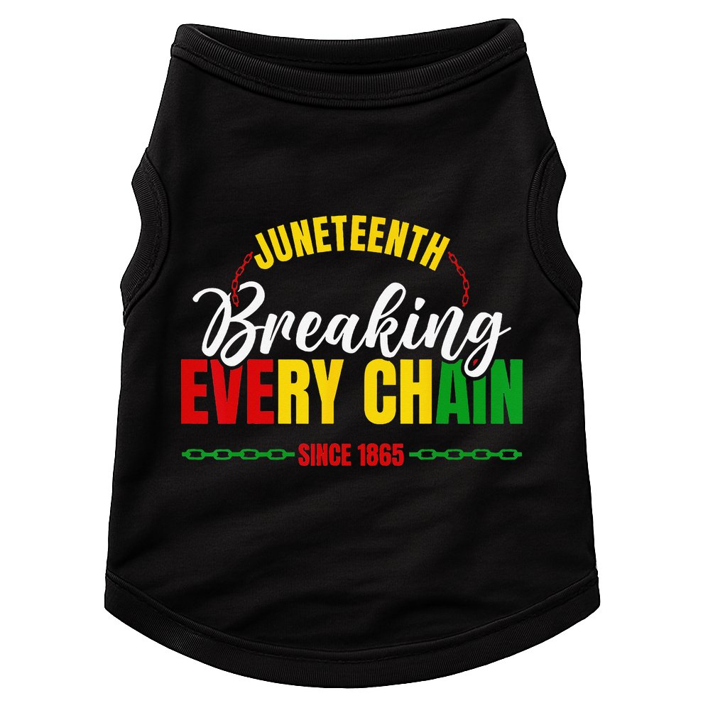 Juneteenth Breaking Every Chain Since 1865 Doggie Tank