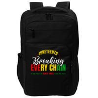 Juneteenth Breaking Every Chain Since 1865 Impact Tech Backpack