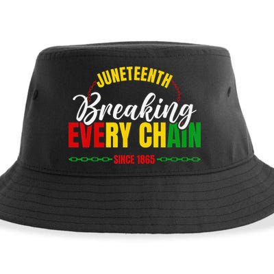 Juneteenth Breaking Every Chain Since 1865 Sustainable Bucket Hat
