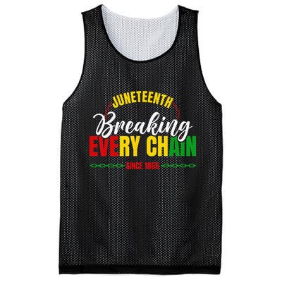 Juneteenth Breaking Every Chain Since 1865 Mesh Reversible Basketball Jersey Tank