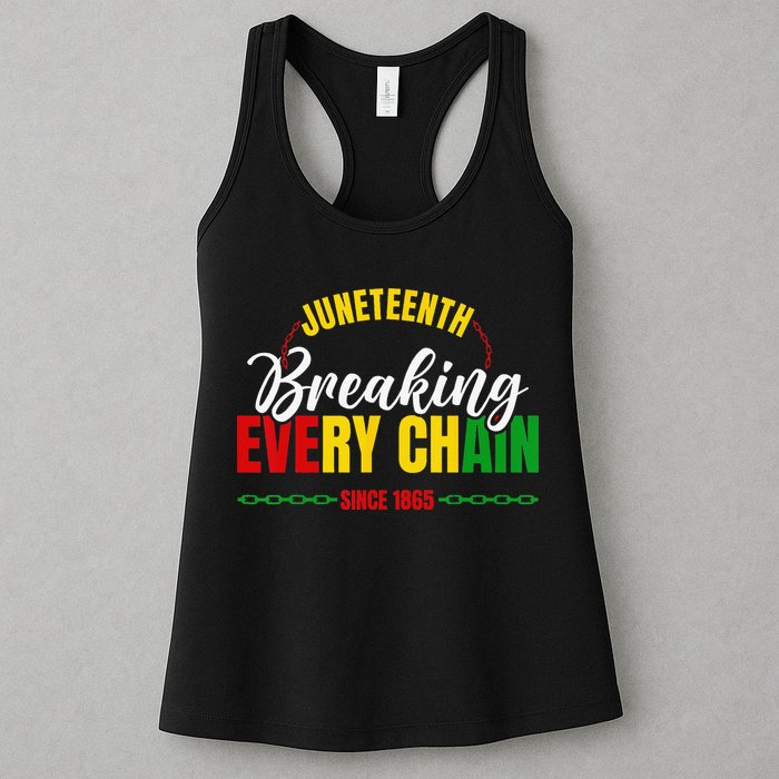 Juneteenth Breaking Every Chain Since 1865 Womens Tank Top