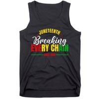 Juneteenth Breaking Every Chain Since 1865 Tank Top