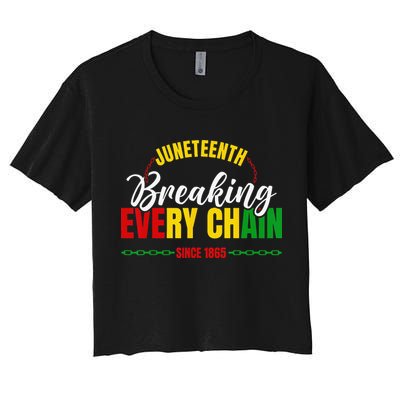 Juneteenth Breaking Every Chain Since 1865 Crop Top