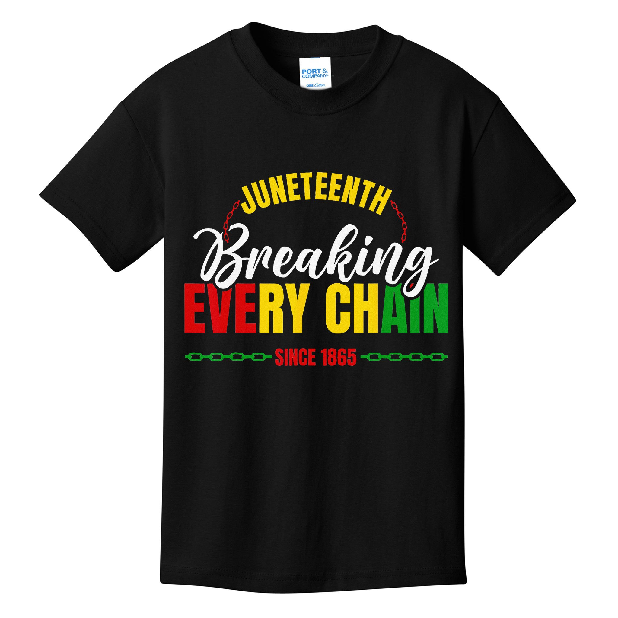 Juneteenth Breaking Every Chain Since 1865 Kids T-Shirt