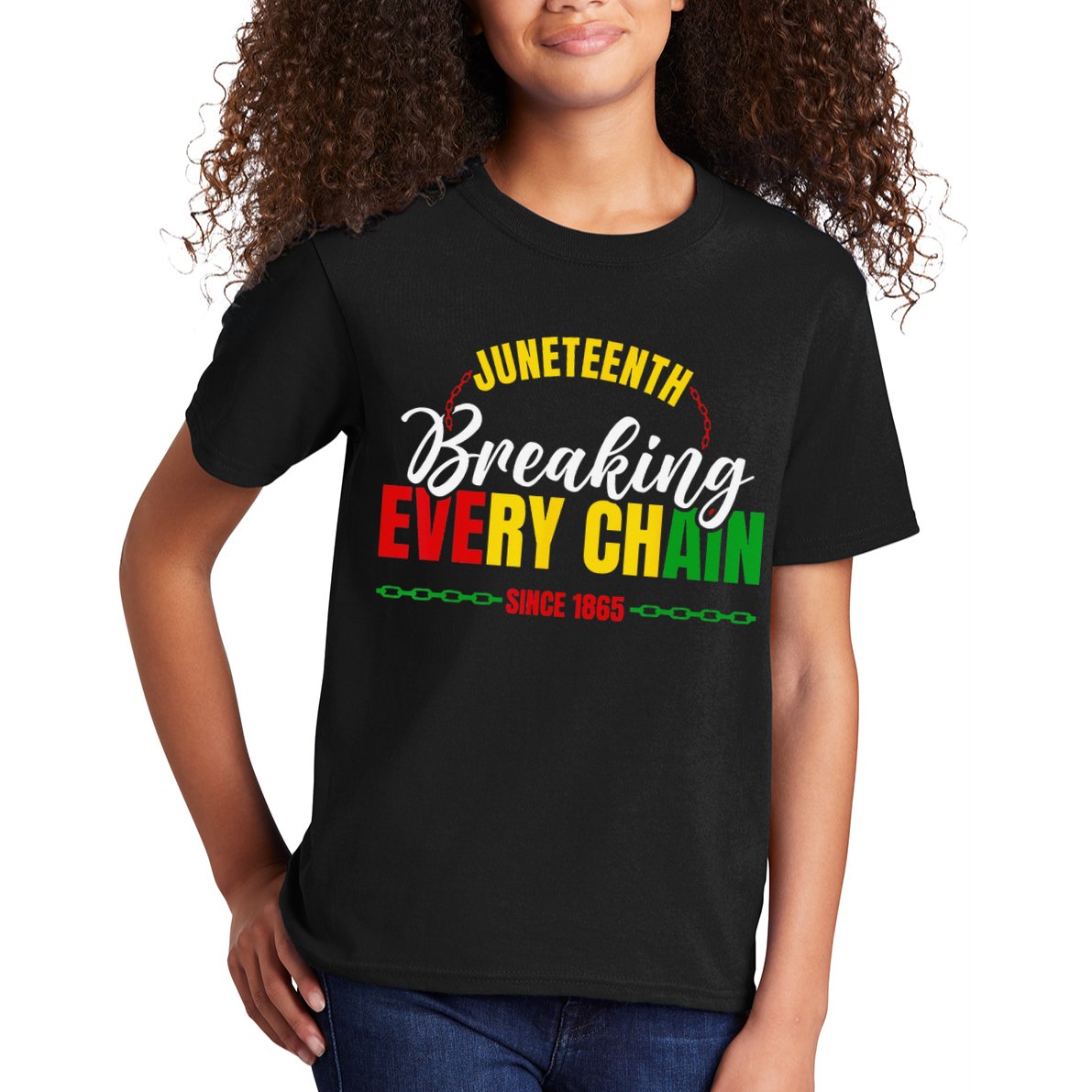 Juneteenth Breaking Every Chain Since 1865 Kids T-Shirt
