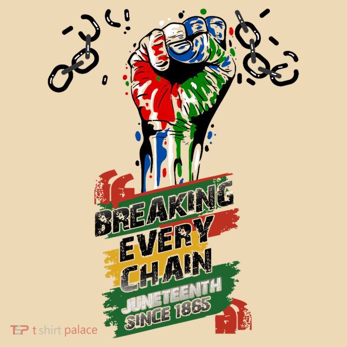 Juneteenth Breaking Every Chain Since 1865 Drawstring Bag