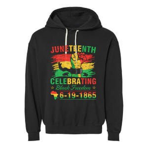 Juneteenth Breaking Every Chain Black  Garment-Dyed Fleece Hoodie