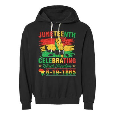 Juneteenth Breaking Every Chain Black  Garment-Dyed Fleece Hoodie