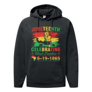 Juneteenth Breaking Every Chain Black  Performance Fleece Hoodie