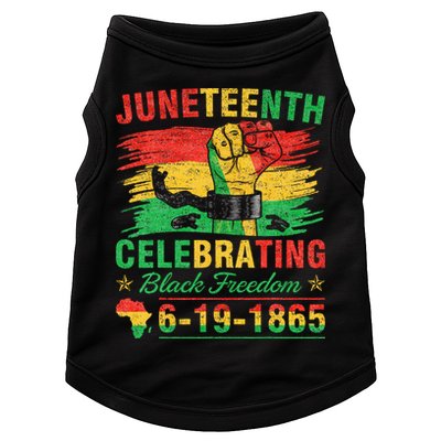 Juneteenth Breaking Every Chain Black  Doggie Tank