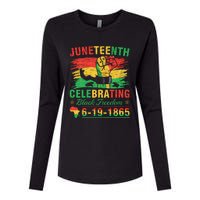 Juneteenth Breaking Every Chain Black  Womens Cotton Relaxed Long Sleeve T-Shirt