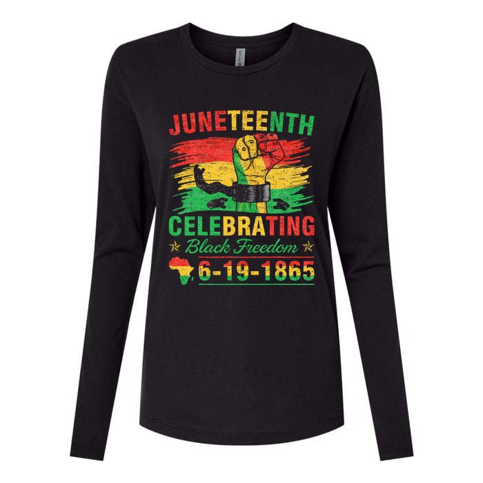 Juneteenth Breaking Every Chain Black  Womens Cotton Relaxed Long Sleeve T-Shirt