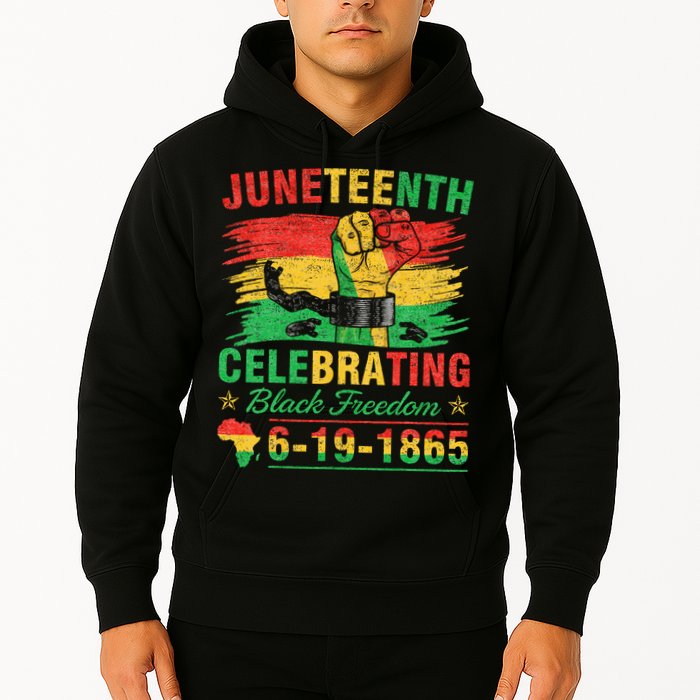 Juneteenth Breaking Every Chain Black  Hoodie
