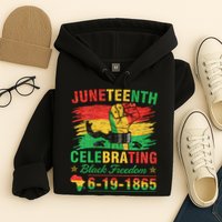 Juneteenth Breaking Every Chain Black  Hoodie