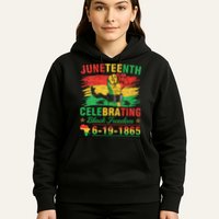 Juneteenth Breaking Every Chain Black  Hoodie