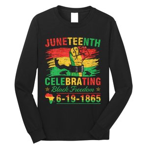 Juneteenth Breaking Every Chain Black  Long Sleeve Shirt