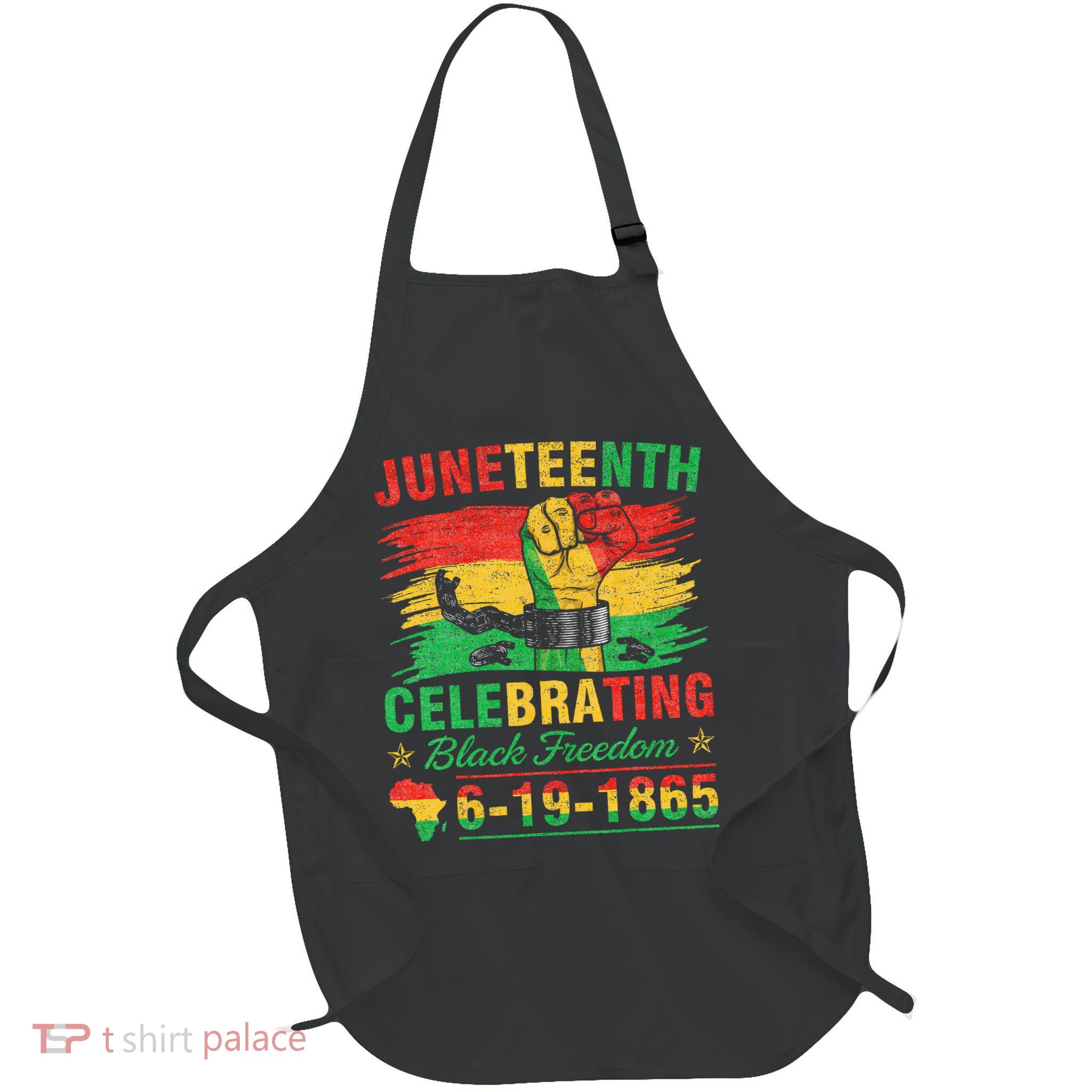 Juneteenth Breaking Every Chain Black  Apron